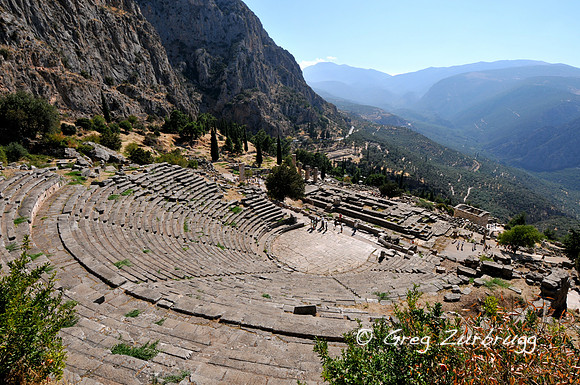 The music amphitheater at Delphi where music competition was held.