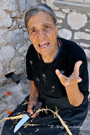 Pyrgos woman talking emphatically in Greek.  She was not dissuaded by my lack of comprehension.