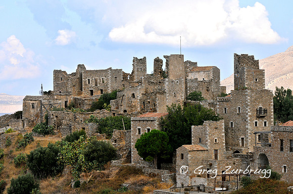 Abandoned tower village in the lower Mani Peninsula.